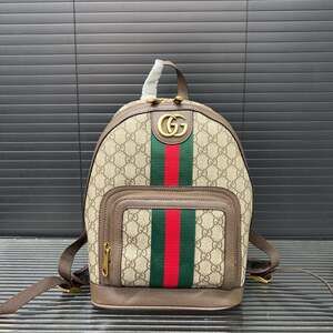 Gucci Ophidia Small GG Supreme Backpack with Web Stripe